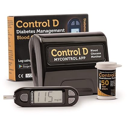 Control D Blood Glucose Monitor, Pack of 50 Strips
