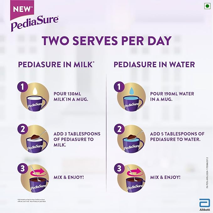 Pediasure Nutritional Drink Powder Chocolate, Scientifically Designed Nutrition for Supporting Kids Growth