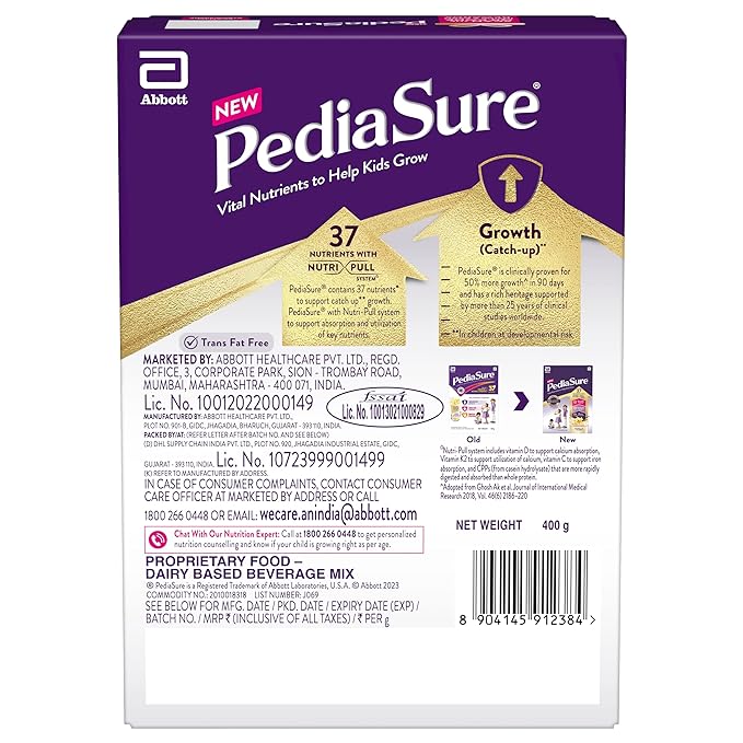 Pediasure Nutritional Drink Powder Vanilla, Scientifically Designed Nutrition for Supporting Kids Growth