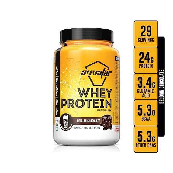 Avvatar Whey Protein Belgian Chocolate, 24g Protein