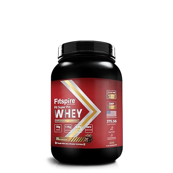 Fitspire Fit Super Pro & Super Whey Protein, 100% Authentic & No Adulteration, Muscle Growth & Recovery (Double Chocolate & Gourmet Coffee)