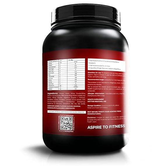 Fitspire Fit Super Pro Whey Protein, 36g Protein, 7.76g BCAA Ratio, 5.91g L-Glutamine Acid, Double Chocolate