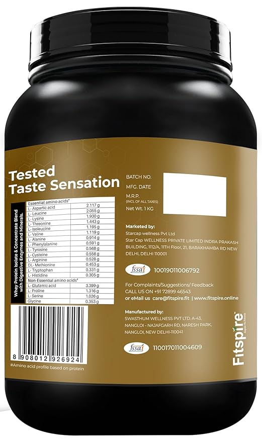 Fitspire Super King Gold Whey Isolate, 25Gm Of Protein, Free Blender, Royal Coffee