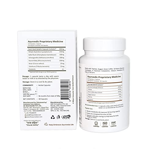 TAC - The Ayurveda Co. Shilajit Capsules for Men With Power of Natural Shilajit & Ashwagandha, Helps Boost Immunity