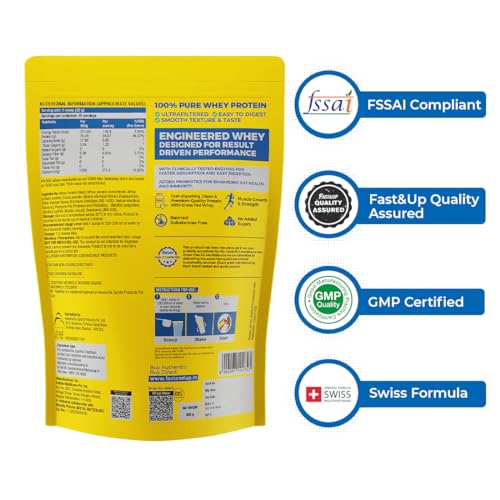 Fast & Up Whey Essentials- 24gClean Protein for Men&Women-Creamy Coffee Flavour– Whey Protein