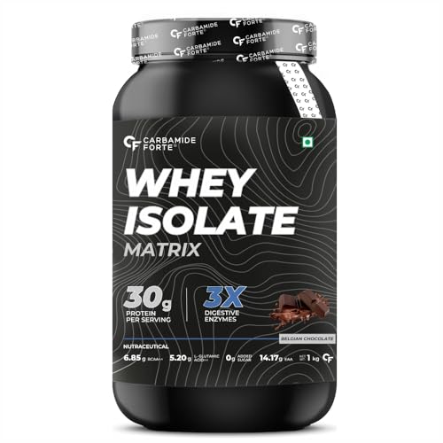 Carbamide Forte Whey Isolate Protein Powder, Belgianchocolate