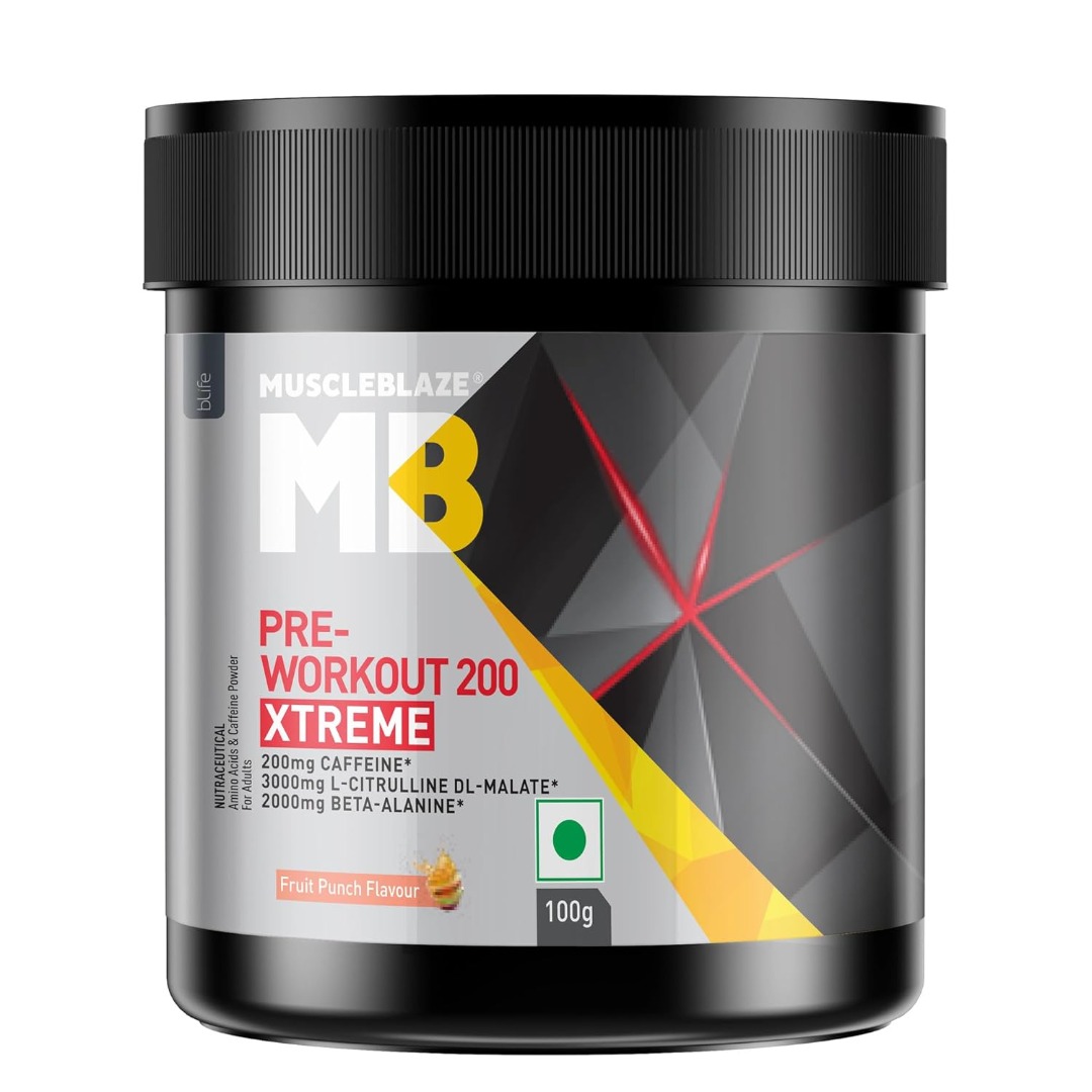Muscleblaze Pre Workout 200 Xtreme (Fruit Punch)