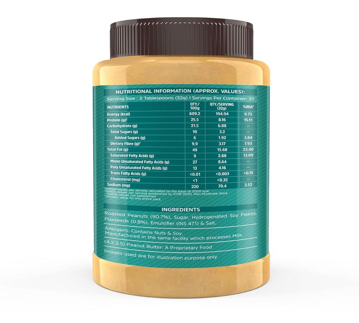 Muscleblaze Classic Peanut Butter with Omega 3 & 6 (Crunchy)