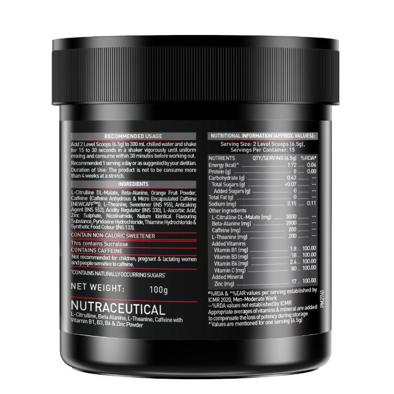 MuscleBlaze Pre Workout 200 Xtreme Berry Bolt