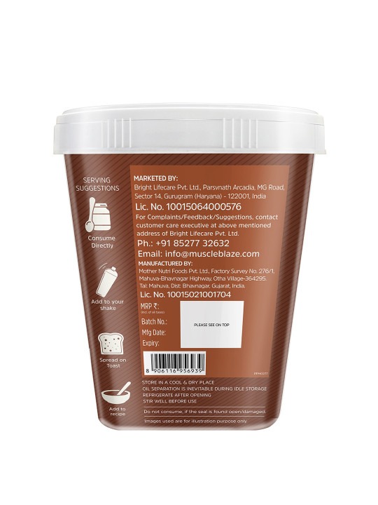 Muscleblaze Protein Peanut Butter Crunchy , Dark Chocolate Flavour