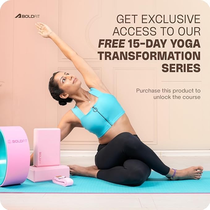 Boldfit Ethylene Vinyl Acetate Yoga Anti Slip Mats For Women Yoga Mat 4mm