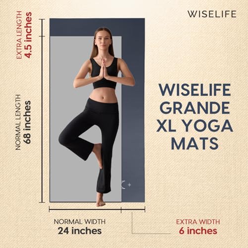 WiseLife Grande XL 6 MM TPE Yoga Mat for Men & Women