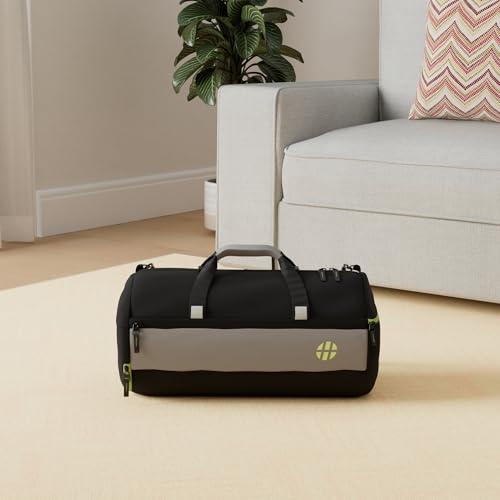 Harissons Trinity 28L Water Resistant Sports Duffel Gym Bag For Men & Women With Shoe Compartment & Yoga Mat Holder