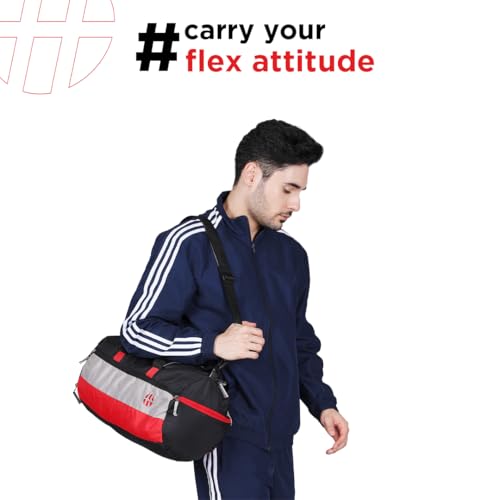Harissons Trinity 28L Water Resistant Sports Duffel Gym Bag For Men & Women With Shoe Compartment & Yoga Mat Holder