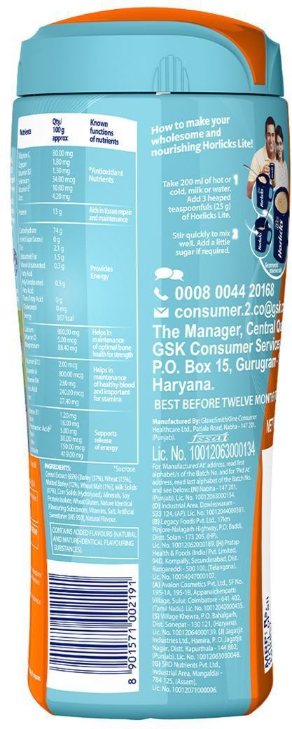 Lite Horlicks Regular Malt Flavour