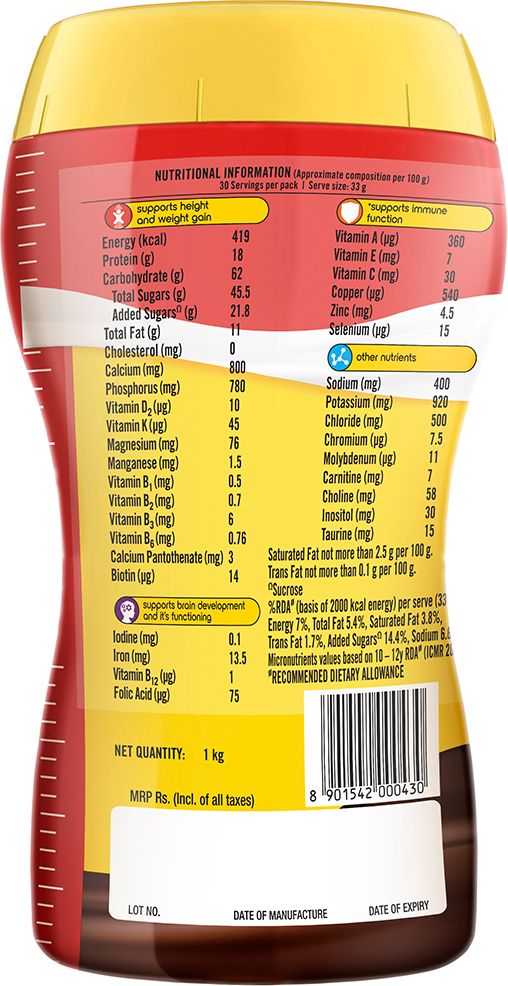 COMPLAN Nutrition Drink Powder for Children, Royale Chocolate Flavour, Jar