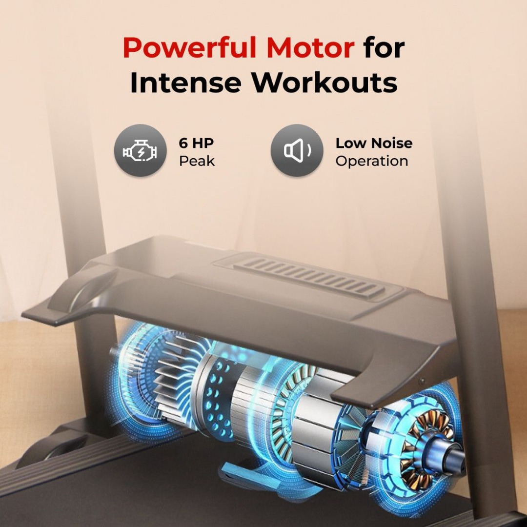 Cult M6 Nova | 6HP Peak, Max Weight: 140kg with 15 Level Auto Incline For Home Gym Treadmill