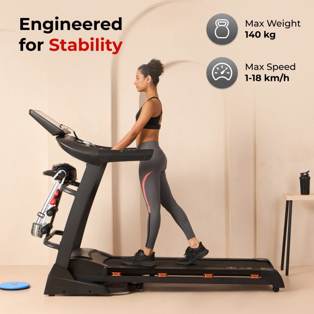 Cult M6 Nova | 6HP Peak, Max Weight: 140kg with 15 Level Auto Incline For Home Gym Treadmill
