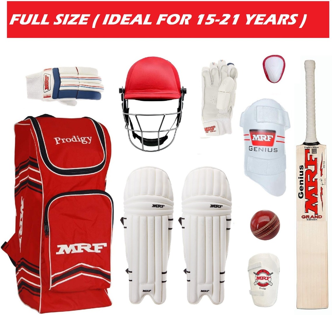 HF MRF GRAND Edition VK - 18 Full Size ( Ideal For 15-21 Years ) Complete Cricket Kit