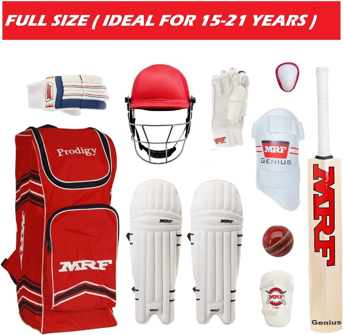 HF MRF GRAND Edition VK - 18 Full Size ( Ideal For 15-21 Years ) Complete Cricket Kit