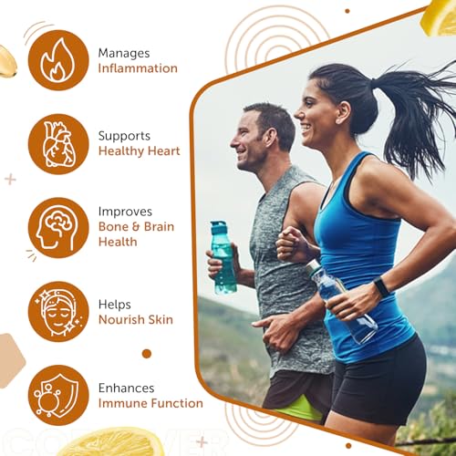 Neuherbs Deep Sea Omega 3 Cod Liver Oil 600mg With Vitamin A, D3 & E - Lemon