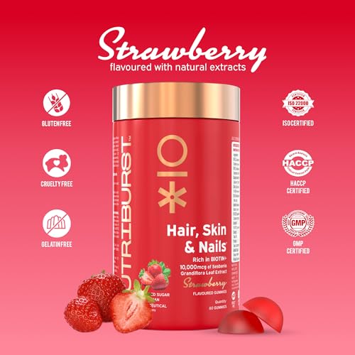 Nutriburst Hair, Skin & Nails Growth Gummies With Biotin