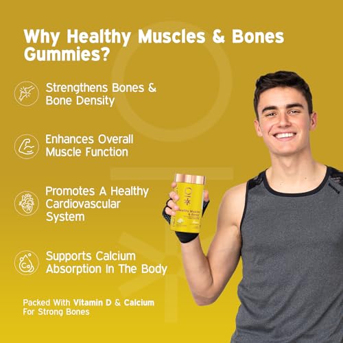 Nutriburst Support Muscles & Bones Gummies With Vitamin D2 & Calcium