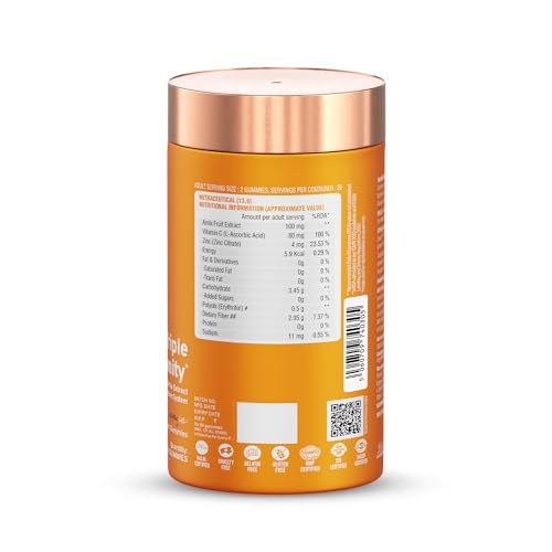 Nutriburst Triple Immunity Gummies With Vitamin C, Zinc & Amla