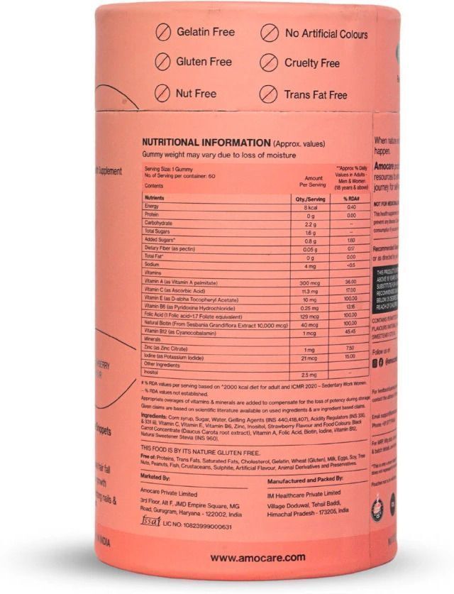 Amocare Biotin Hair Gummies