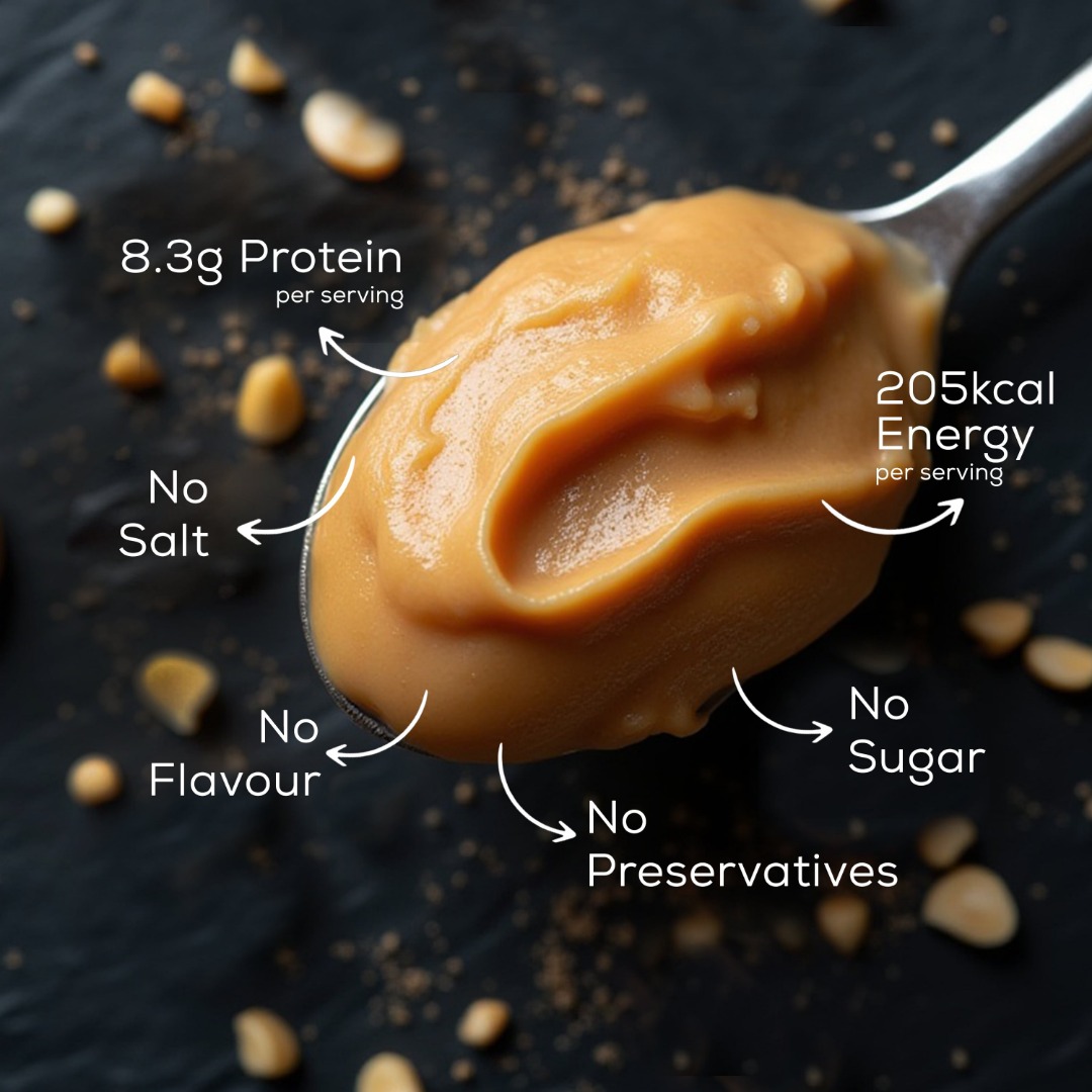 Asitis Nutrition Peanut Butter Natural & Unsweetened With High Protein - Creamy