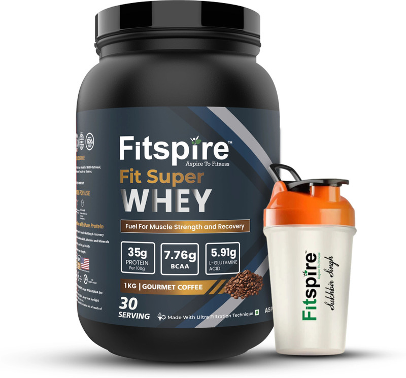 Fitspire Fit Super Whey Protein, 35g Protein, 7.8g B