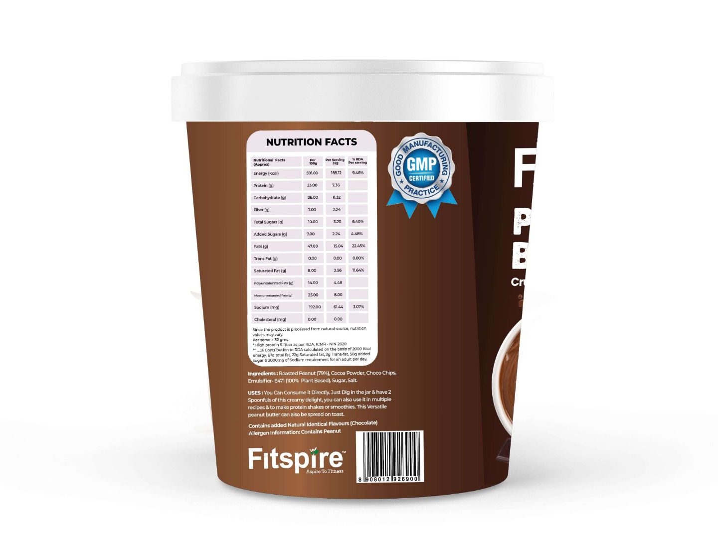 Fitspire Peanut Butter (Choco & Cookie Crunch) With Protein Bar