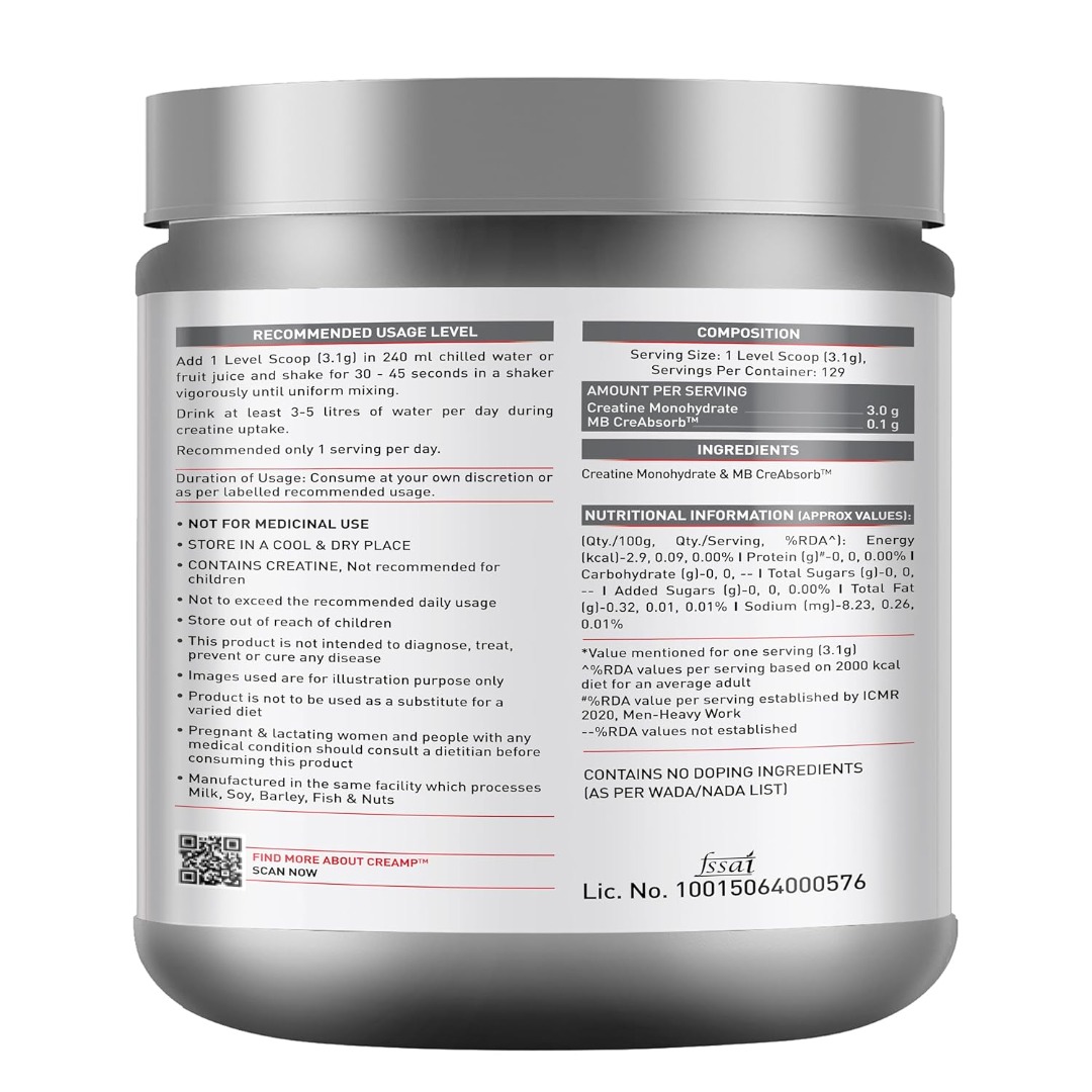 MuscleBlaze MB Creatine Monohydrate (unflavoured)