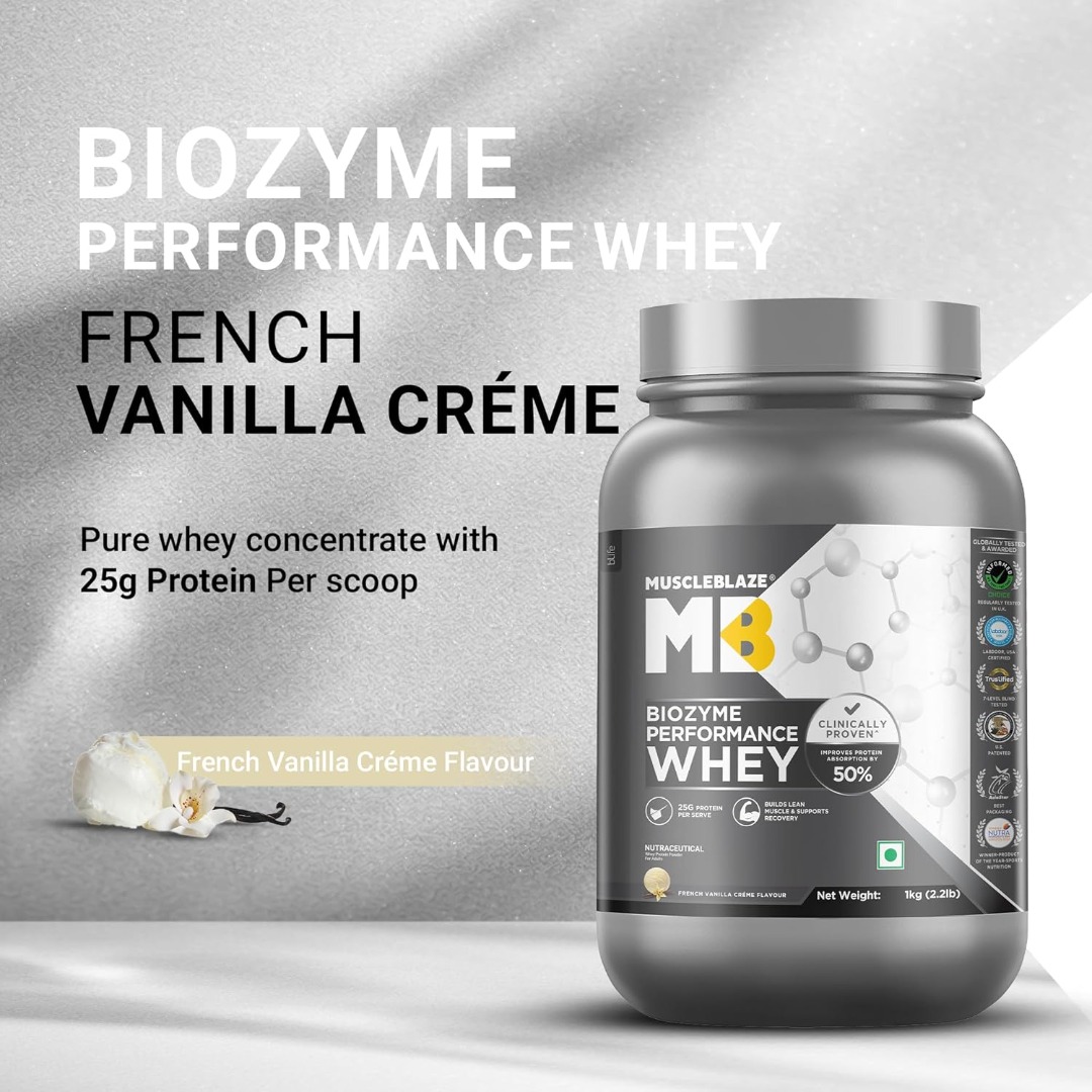 Muscleblaze Biozyme Performance Whey Protein PR (French Vanilla)