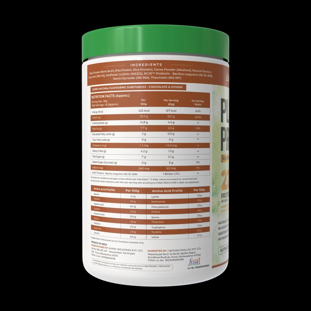 Naturaltein 100% Natural Plant Protein - Coffee