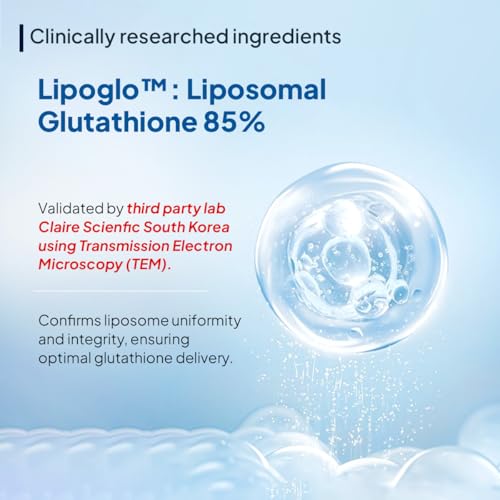 Miduty Liposomal Glutathione 85% 650 mg - Advanced Nano-Liposomal Formula with Lipoglo - 8X Absorption - TEM Verified