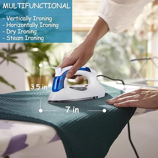 GaxQuly Travel Folding Steam Iron Press With Folding Handel 700 Watt Mini Electrical Palm Size Steam Iron Travel Iron Travel Garment Steamer