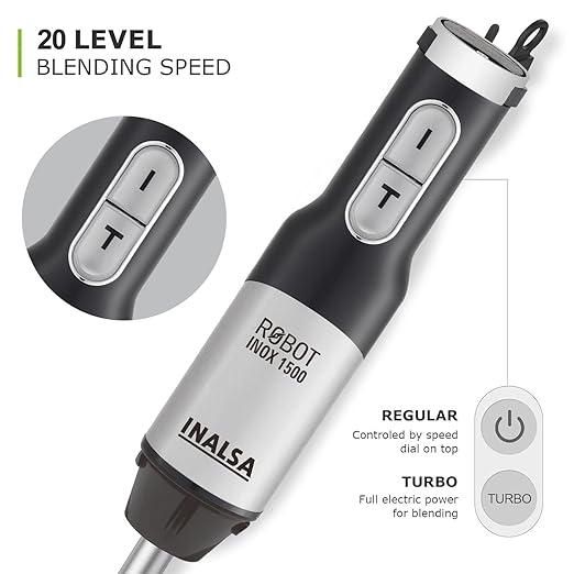 Inalsa 1500W 600ml Hand Blender For Kitchen