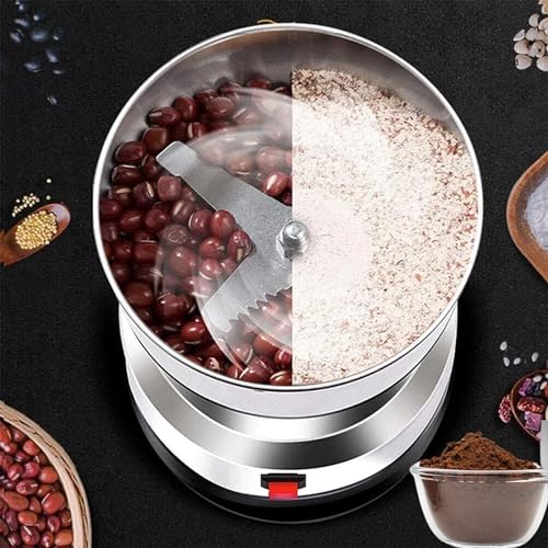HOUZY Stainless Steel Nima Multifunctional Grinder Smash Machine Coffee Beans Electric Grinder and Coffee Maker Household Electric Mixer Grinder, Silver
