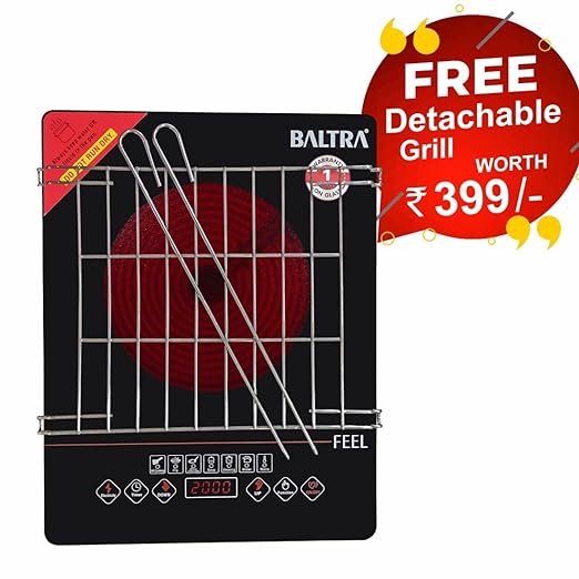 Baltra 2000W Radiant Feel Pro Infrared Glass Induction Cooktop