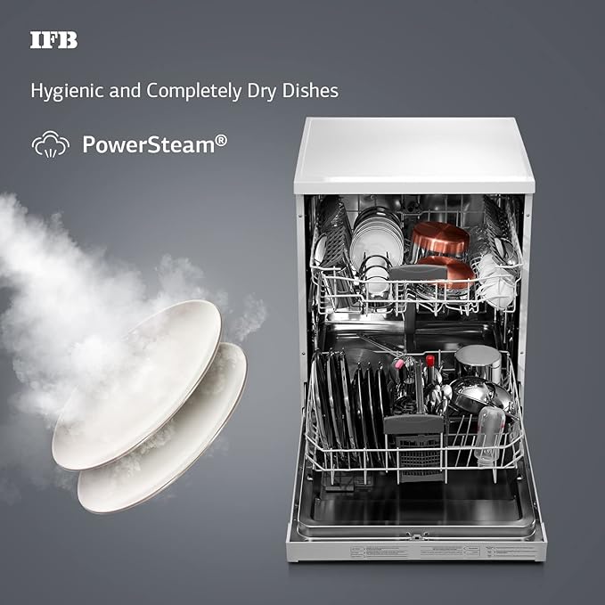 IFB 12 Place Settings Hot water wash Free Standing Dishwasher Neptune