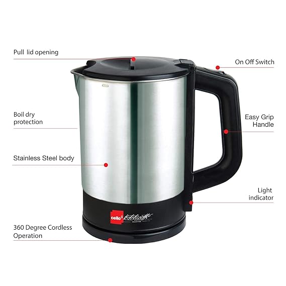Bajaj KTX 18L 1500W DLX Electric Kettle