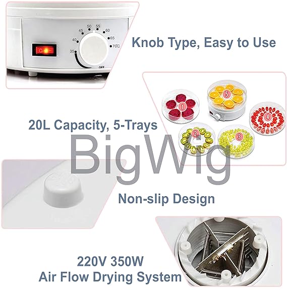 BigWig Food Dehydrator Machine Dehydrate Beef Jerky Meat Mushrooms Fruits & Vegetables Great