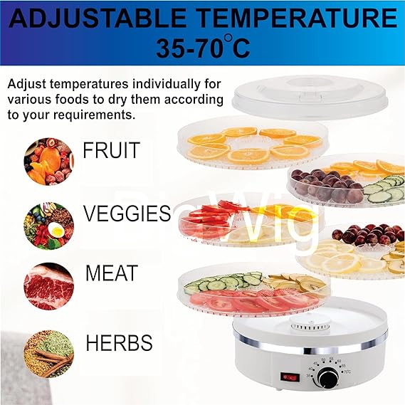 BigWig Food Dehydrator Machine, Snacks Food Dryer, Fruit Vegetable Food Jerky Spice,Meat Drying Machine