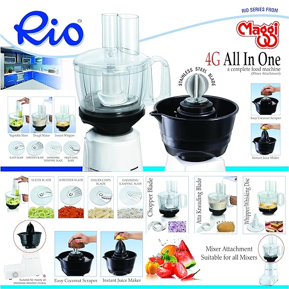 Maggi Rio All in 1 4G Food Processor Attachment and Coconut Scrapper