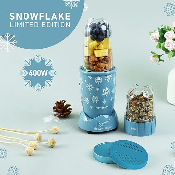 Wonderchef Nutri Blend Snowflakes with 2 Unbreakable Jars