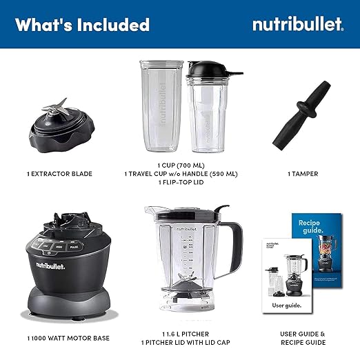 Nutribullet 1000W Combo Blender/Mixer Grinder with 2 Unbreakable Jars