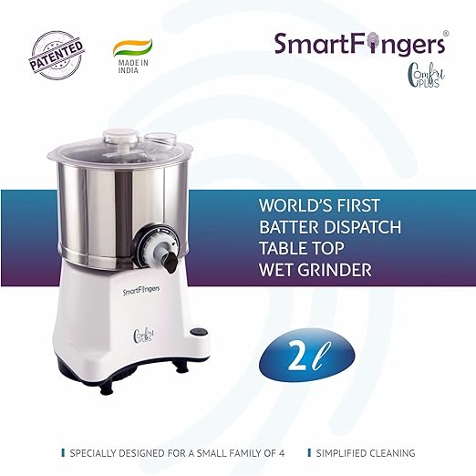 SmartFingers Comfort Plus Table Top Magic Wet Grinder