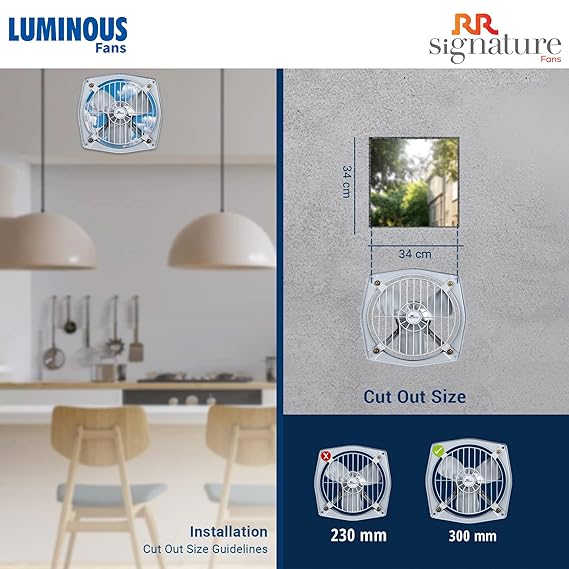 Luminous Vento With Guard (300 mm) Exhaust Fan For Kitchen