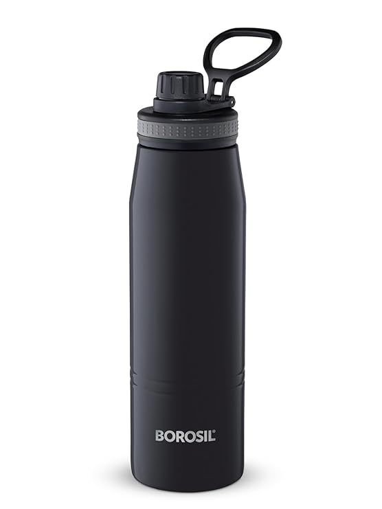 Borosil - Stainless Steel Hydra Gosports, Vacuum Insulated Flask Water Bottle